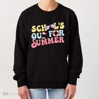 Schools Out For Summer Graduation Students Teacher Vacation. Women's Sweatshirt thumb 0