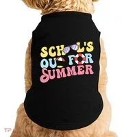 Schools Out For Summer Graduation Students Teacher Vacation. Doggie Tank thumb 0