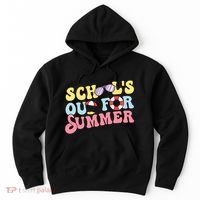 Schools Out For Summer Graduation Students Teacher Vacation. Hoodie thumb 0