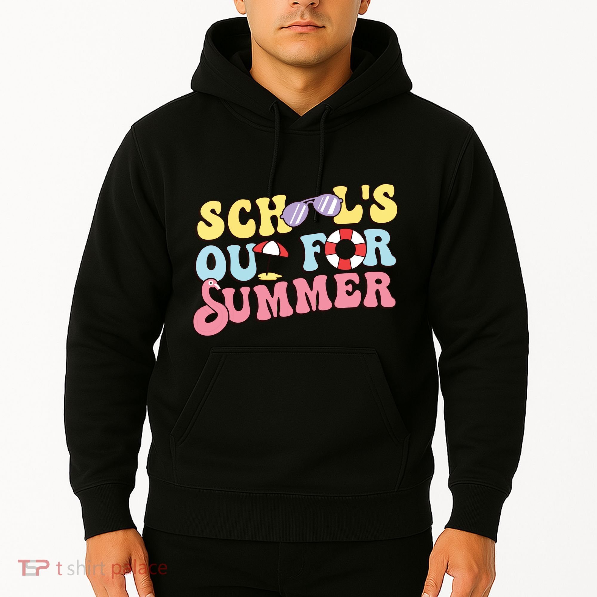 Schools Out For Summer Graduation Students Teacher Vacation. Hoodie