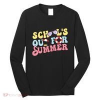 Schools Out For Summer Graduation Students Teacher Vacation. Long Sleeve Shirt thumb 0