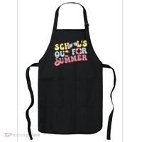 Schools Out For Summer Graduation Students Teacher Vacation. Apron thumb 0