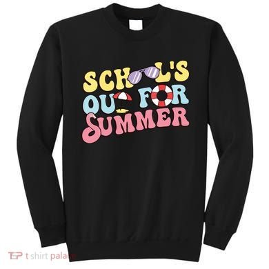 Schools Out For Summer Graduation Students Teacher Vacation. Sweatshirt