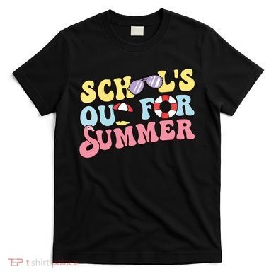 Schools Out For Summer Graduation Students Teacher Vacation. T-Shirt