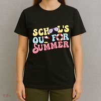 Schools Out For Summer Graduation Students Teacher Vacation. T-Shirt thumb 4