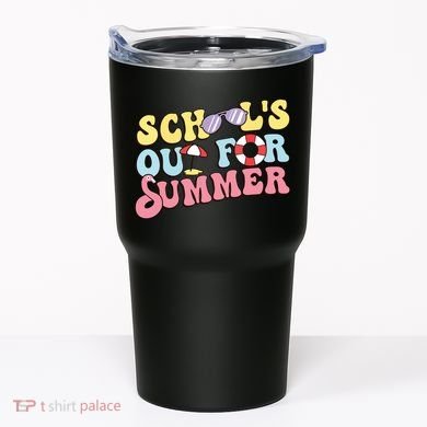 Schools Out For Summer Graduation Students Teacher Vacation. Tumbler