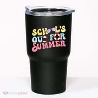 Schools Out For Summer Graduation Students Teacher Vacation. Tumbler thumb 0