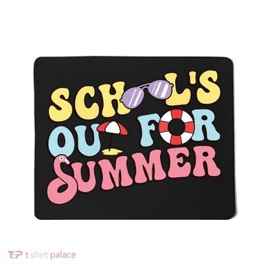Schools Out For Summer Graduation Students Teacher Vacation. Mousepad