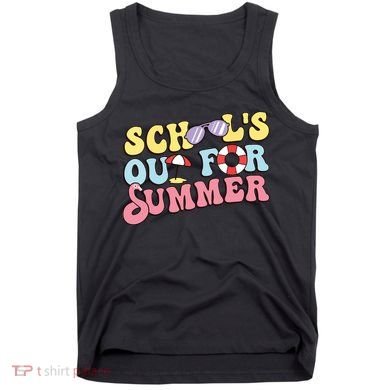 Schools Out For Summer Graduation Students Teacher Vacation. Tank Top