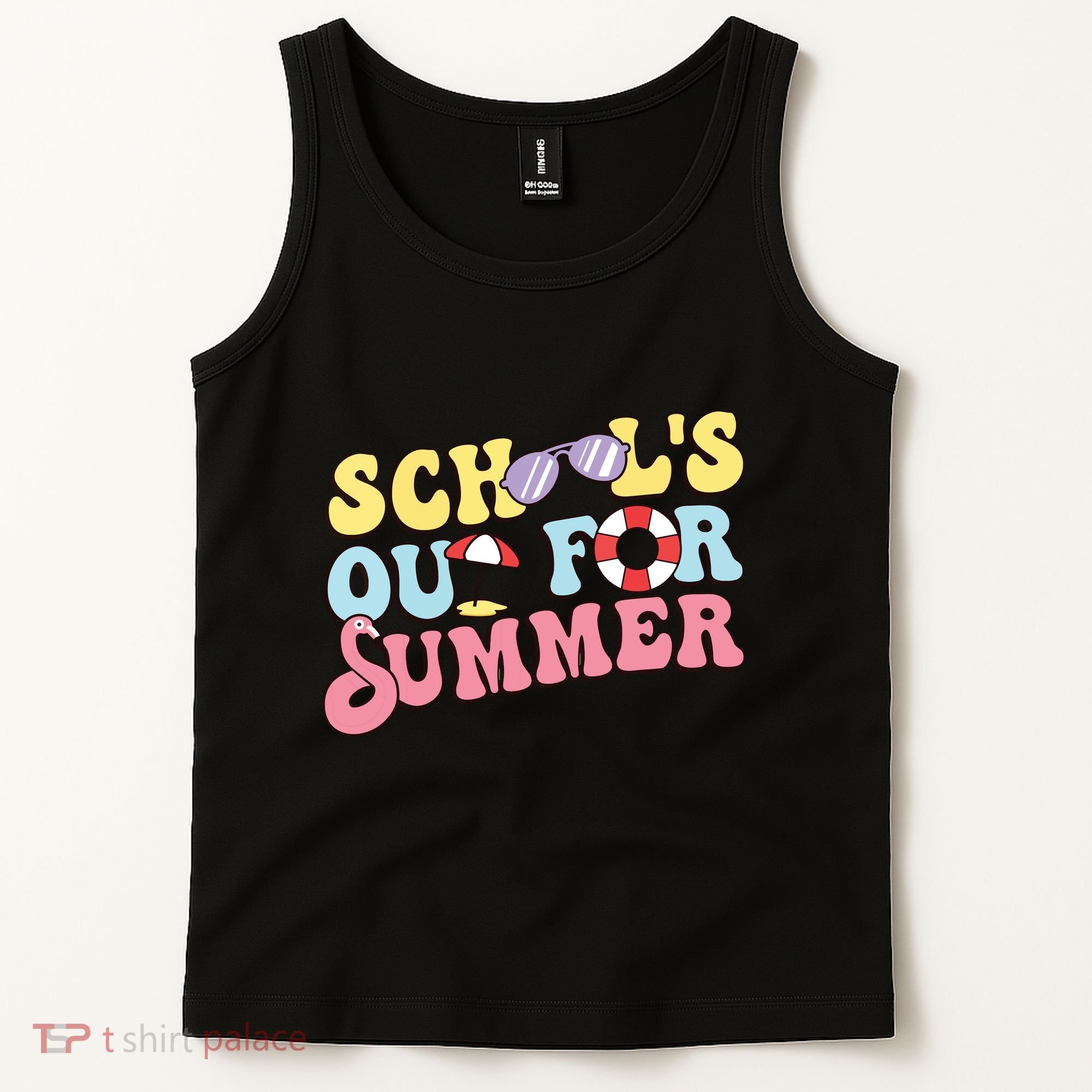 Schools Out For Summer Graduation Students Teacher Vacation. Tank Top