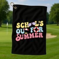 Schools Out For Summer Graduation Students Teacher Vacation. Golf Towel thumb 1