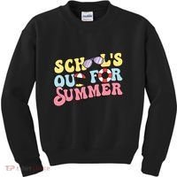 Schools Out For Summer Graduation Students Teacher Vacation. Kids Sweatshirt thumb 0