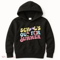 Schools Out For Summer Graduation Students Teacher Vacation. Kids Hoodie thumb 0