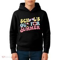 Schools Out For Summer Graduation Students Teacher Vacation. Kids Hoodie thumb 4