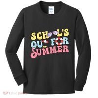 Schools Out For Summer Graduation Students Teacher Vacation. Kids Long Sleeve Shirt thumb 0