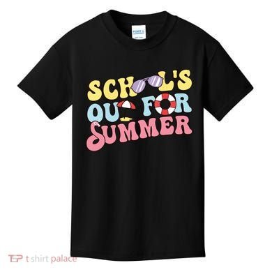 Schools Out For Summer Graduation Students Teacher Vacation. Kids T-Shirt