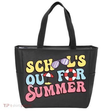 Schools Out For Summer Graduation Students Teacher Vacation. Tote Bag