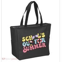Schools Out For Summer Graduation Students Teacher Vacation. Tote Bag thumb 2