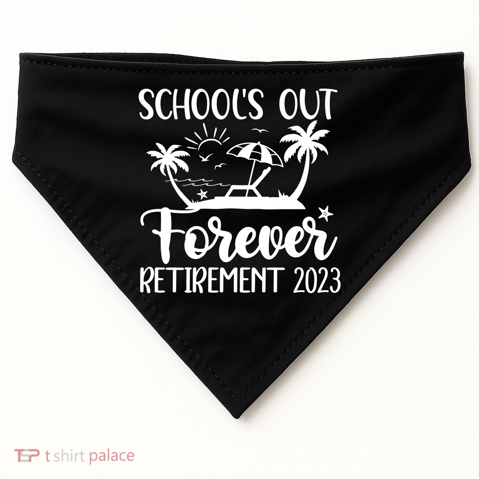 Schools Out Forever Retirement USA-Made Doggie Bandana