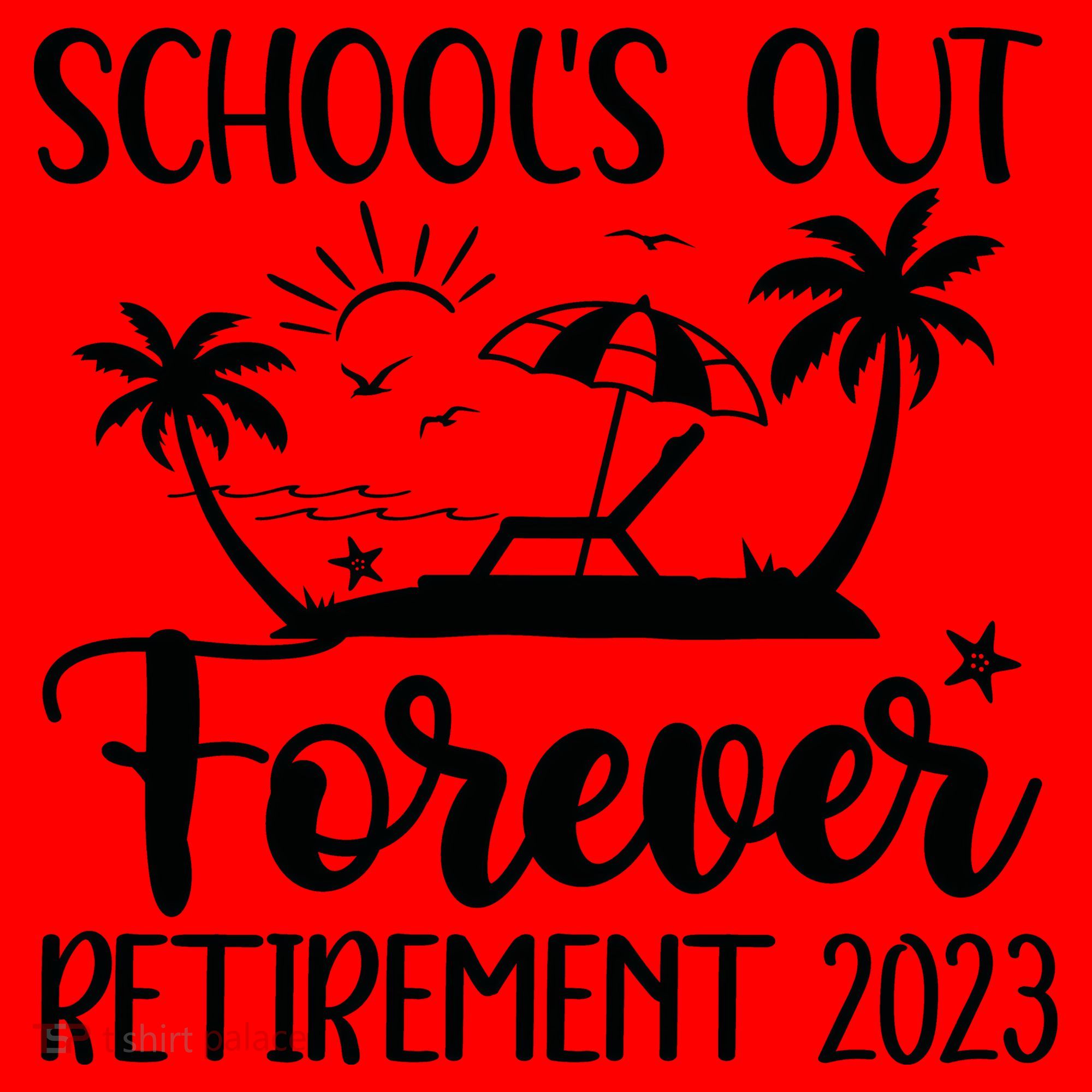 Schools Out Forever Retirement Santa Hat