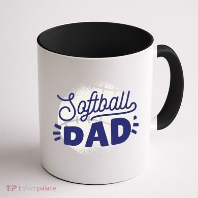 Softball Dad Coffee Mug back