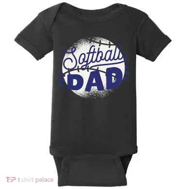 Softball Dad Baby Bodysuit