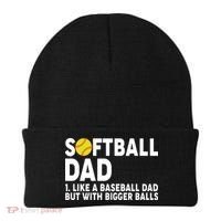 Softball Dad Like A Baseball Dad But With Bigger Balls Beanie thumb 0