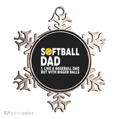 Softball Dad Like A Baseball Dad But With Bigger Balls Ornament