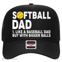 Softball Dad Like A Baseball Dad But With Bigger Balls Hat thumb 0