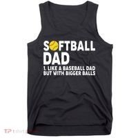 Softball Dad Like A Baseball Dad But With Bigger Balls Tank Top thumb 0