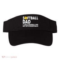 Softball Dad Like A Baseball Dad But With Bigger Balls Visor thumb 0