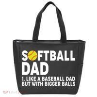 Softball Dad Like A Baseball Dad But With Bigger Balls Tote Bag thumb 0