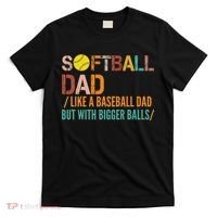 Softball Dad Like A Baseball Dad Vintage T-Shirt thumb 0