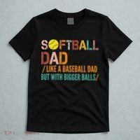 Softball Dad Like A Baseball Dad Vintage T-Shirt thumb 5