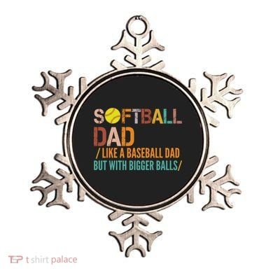 Softball Dad Like A Baseball Dad Vintage Ornament