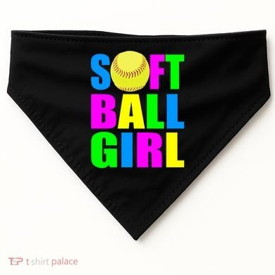 Softball Girl USA-Made Doggie Bandana