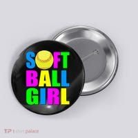 Softball Girl Button thumb 0