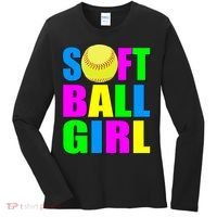 Softball Girl Women's Long Sleeve Shirt thumb 0