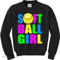 Softball Girl Kids Sweatshirt thumb 0