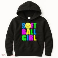 Softball Girl Kids Hoodie thumb 0