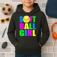 Softball Girl Kids Hoodie thumb 2