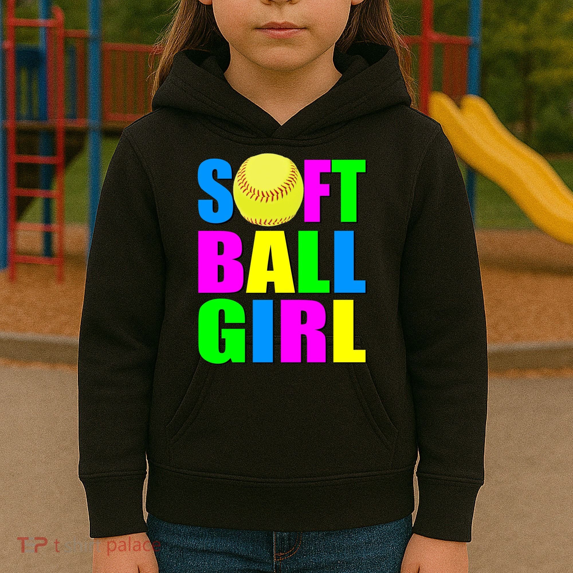 Softball Girl Kids Hoodie