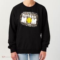 Softball Mom leopard Background Women's Sweatshirt thumb 0