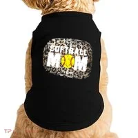 Softball Mom leopard Background Doggie Tank thumb 0