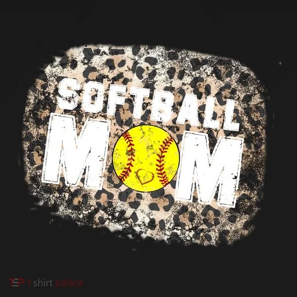 Softball Mom leopard Background Doggie Tank