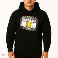 Softball Mom leopard Background Hoodie thumb 2