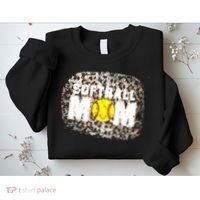 Softball Mom leopard Background Sweatshirt thumb 2