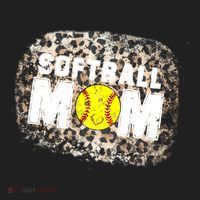 Softball Mom leopard Background Beanie thumb 2