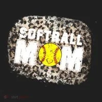 Softball Mom leopard Background Tumbler thumb 3