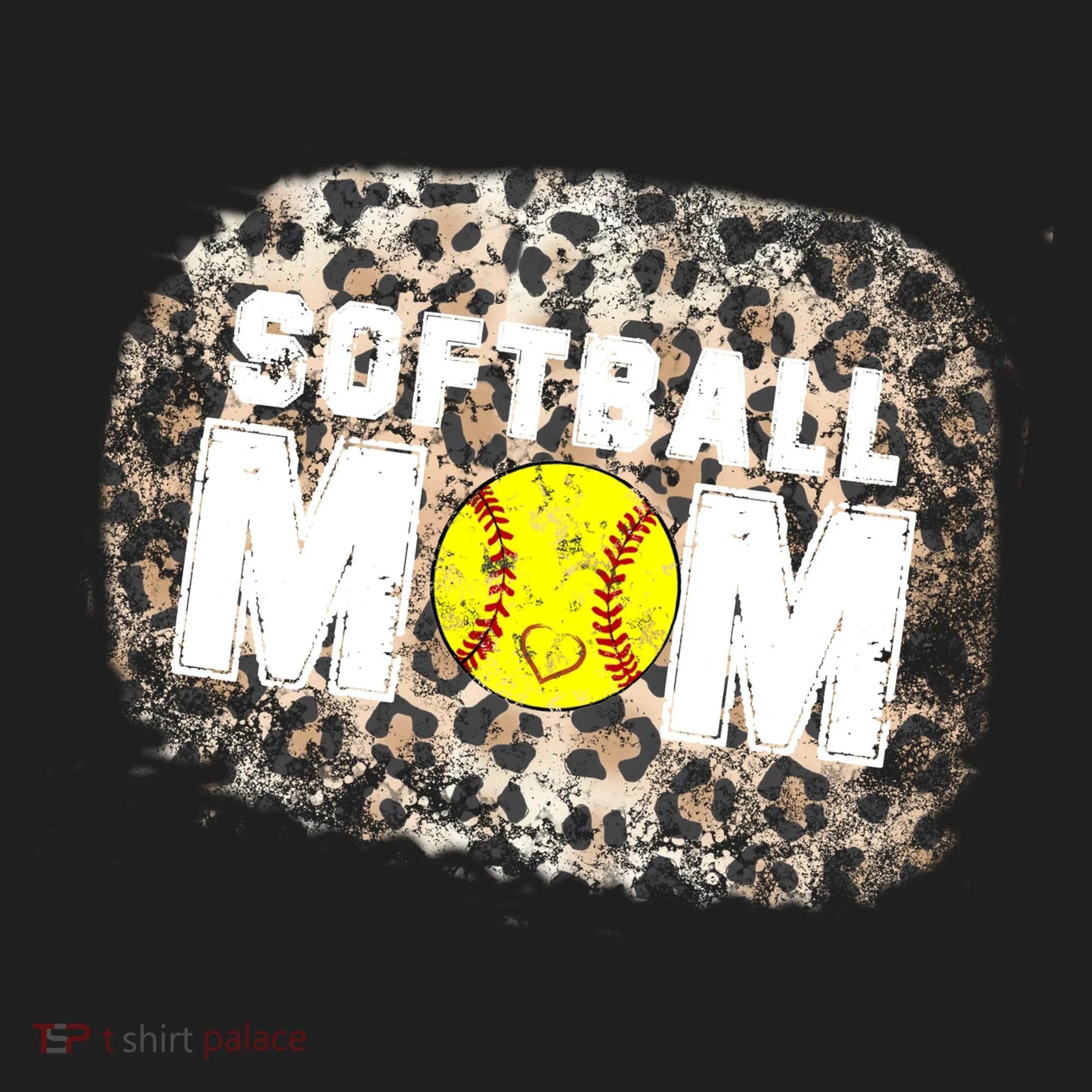 Softball Mom leopard Background Tumbler